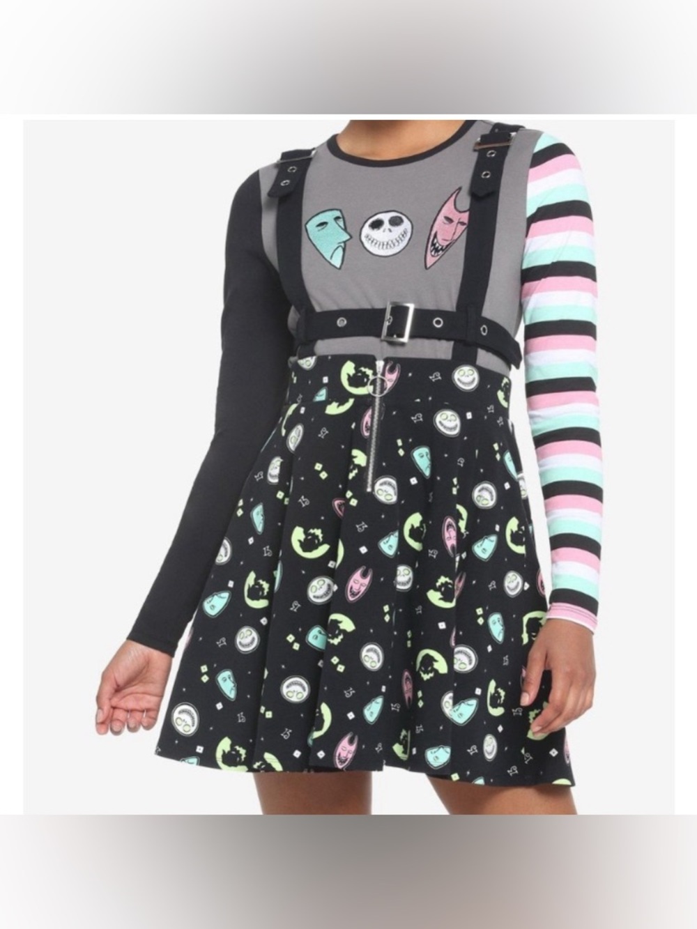 The Nightmare Before Christmas Oogie's Boys Harness Suspender Skirt - Medium